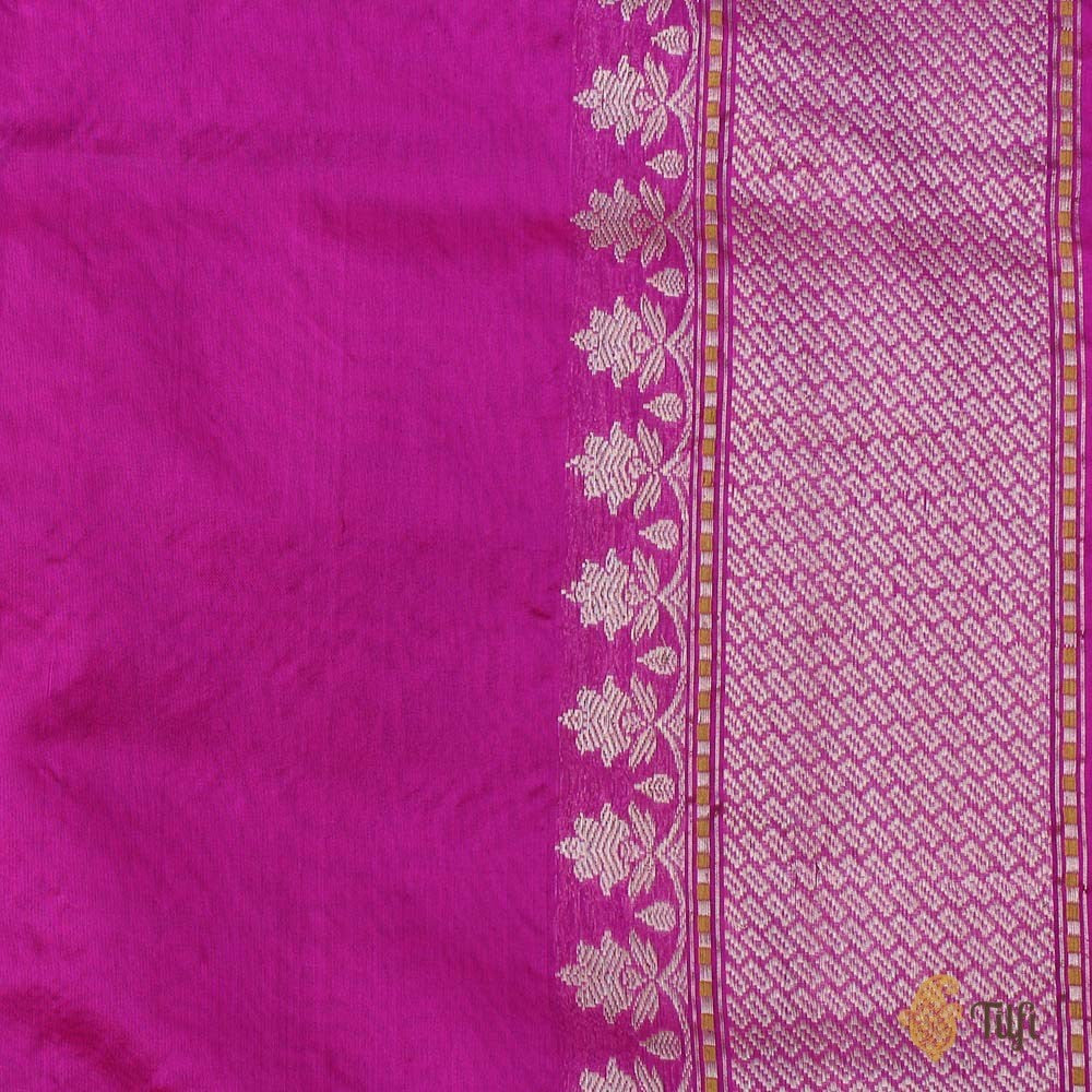 Black Pure Silk by Cotton Banarasi Handloom Saree