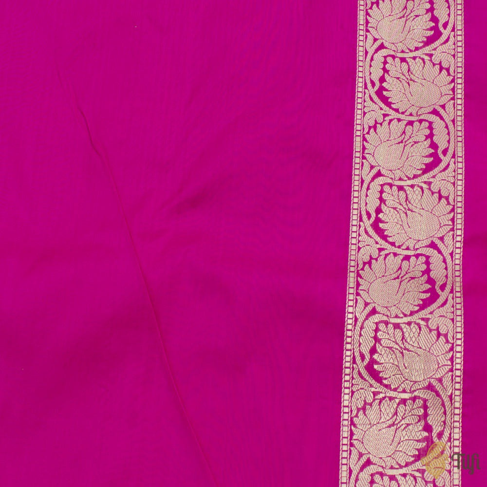 White-Green Checkered Pure Katan Silk Handloom Banarasi Saree