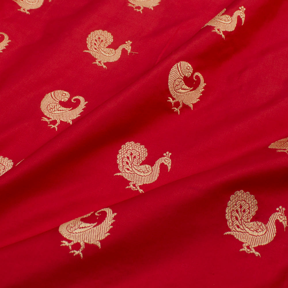 Red Pure Katan Silk Banarasi Paithani Handloom Saree