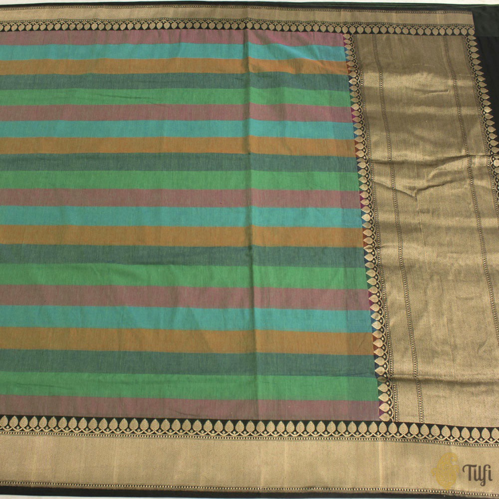 Multicoloured Pure Cotton Banarasi Handloom Saree