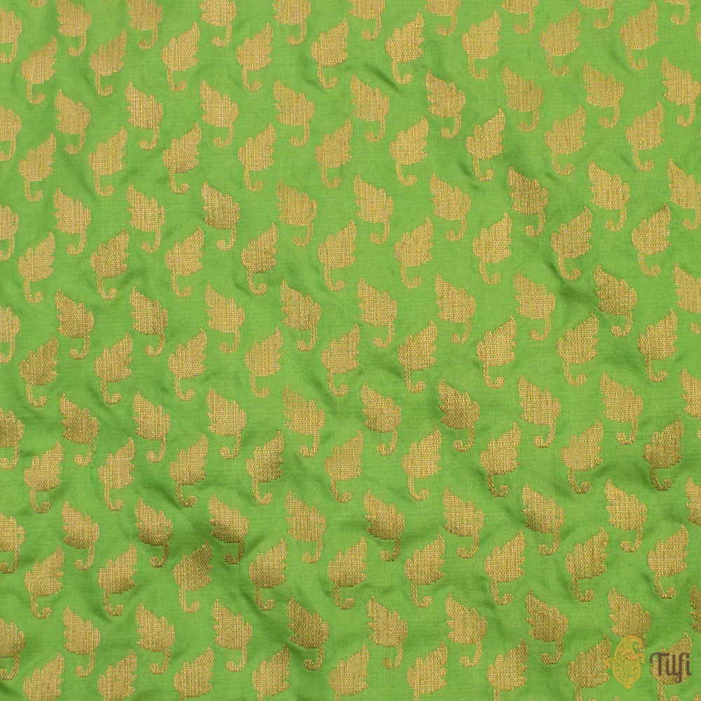 Green Pure Katan Silk Banarasi Handloom Patola Saree