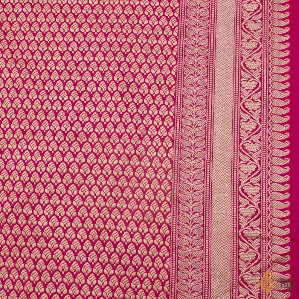 Red-Rani Pink Pure Katan Silk Banarasi Patola Handloom Saree