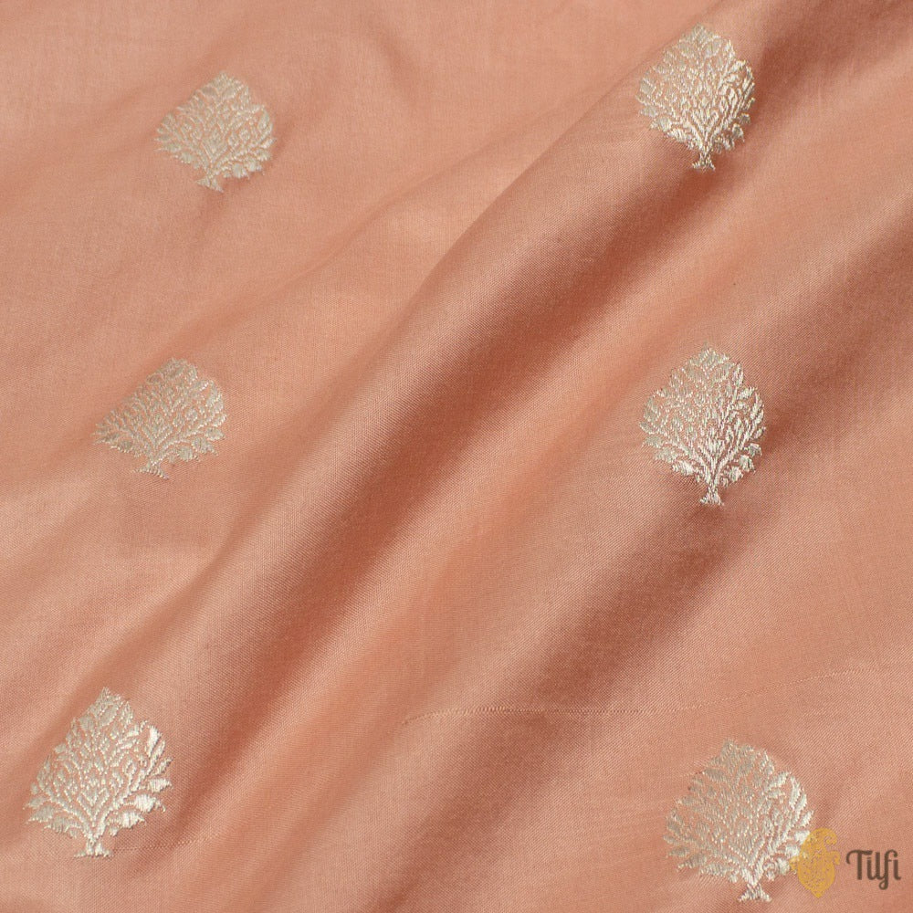 Light Old Rose Pink Pure Katan Silk Banarasi Handloom Saree
