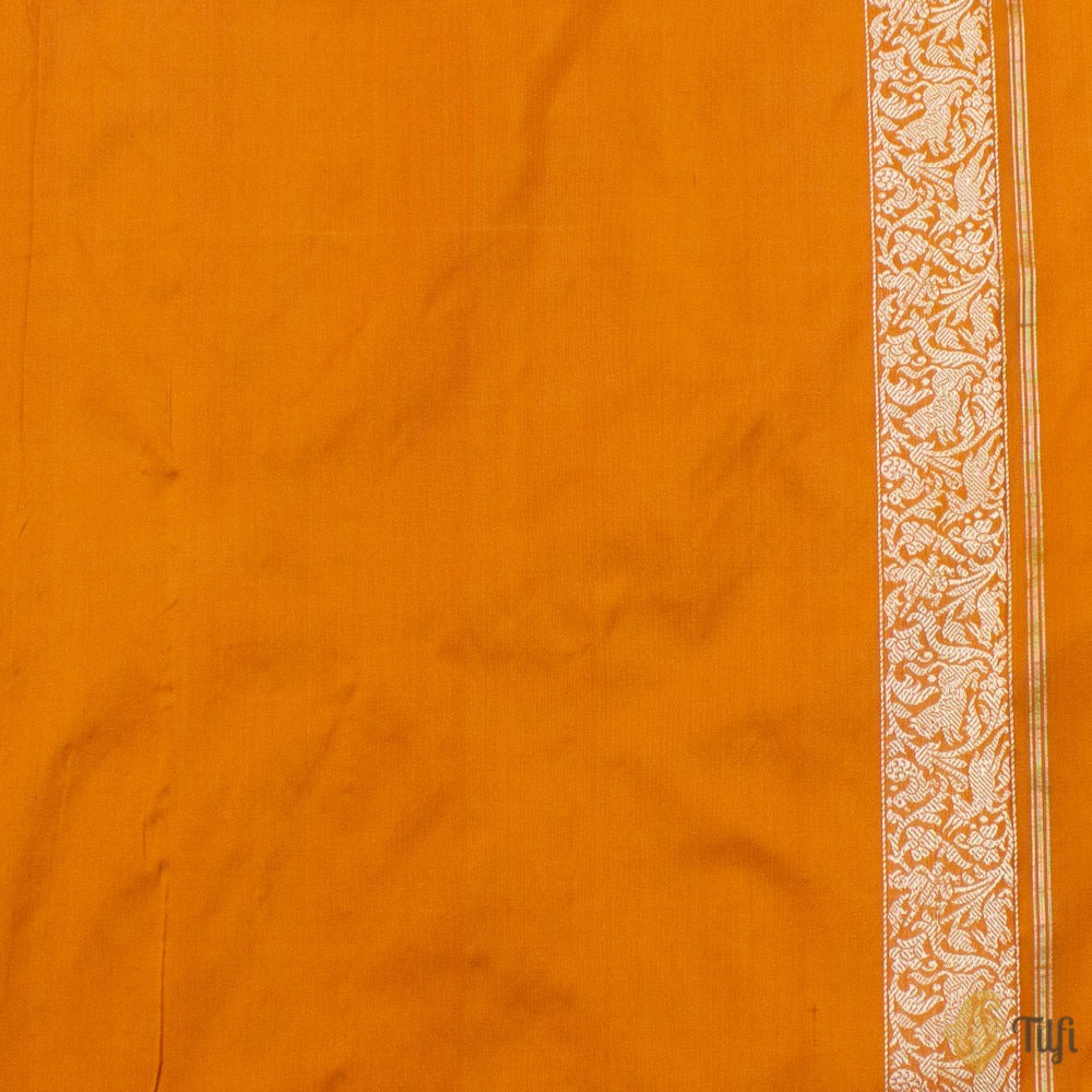 Yellow Pure Katan Silk Banarasi Shikaargah Handloom Saree