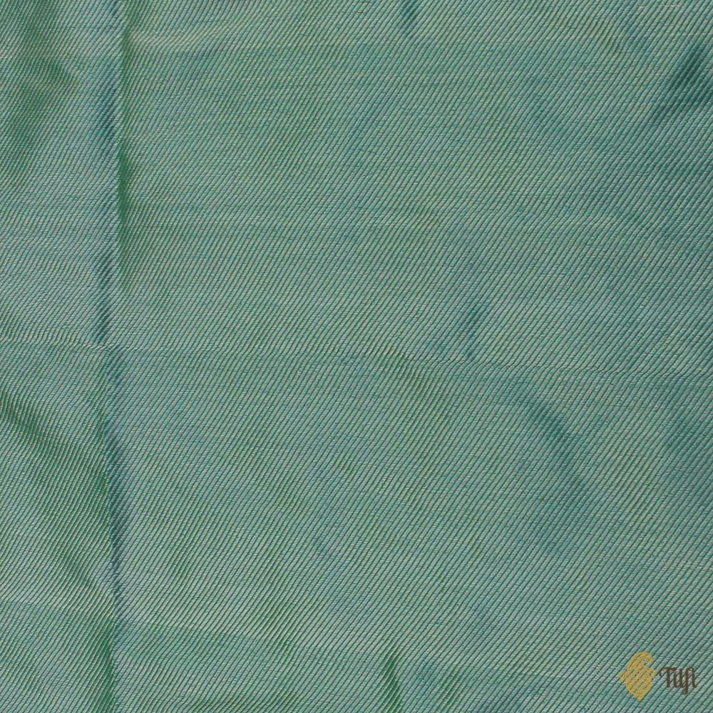 Teal Green Pure Katan Silk Banarasi Handloom Saree