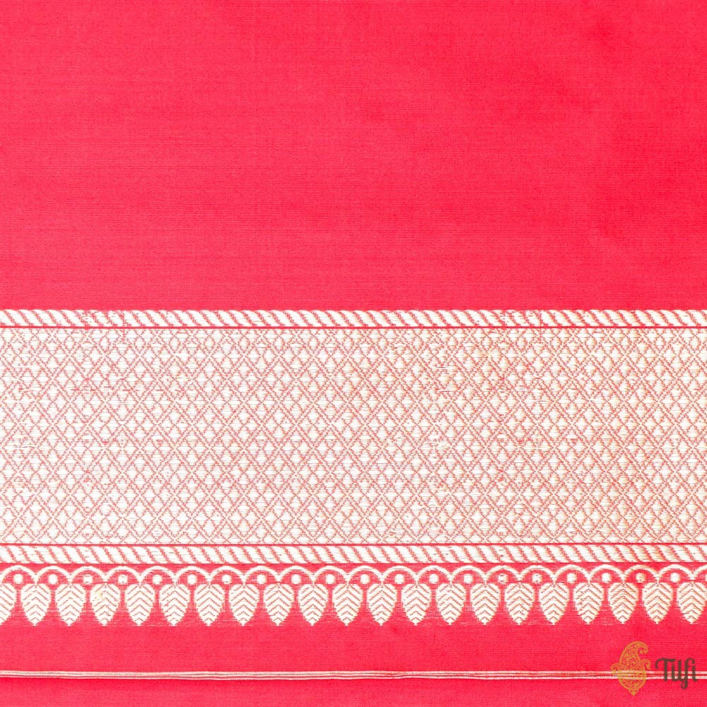 KJ0005-Red Pure Katan Silk Banarasi Handloom Saree