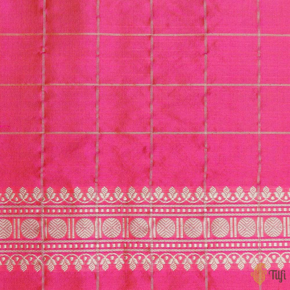 Blueish Grey-Pink Pure Katan Silk Banarasi Handloom Saree