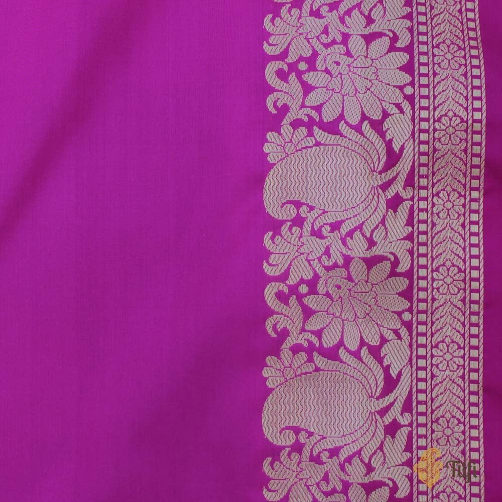 Checkered Pure Katan Silk Handloom Banarasi Saree
