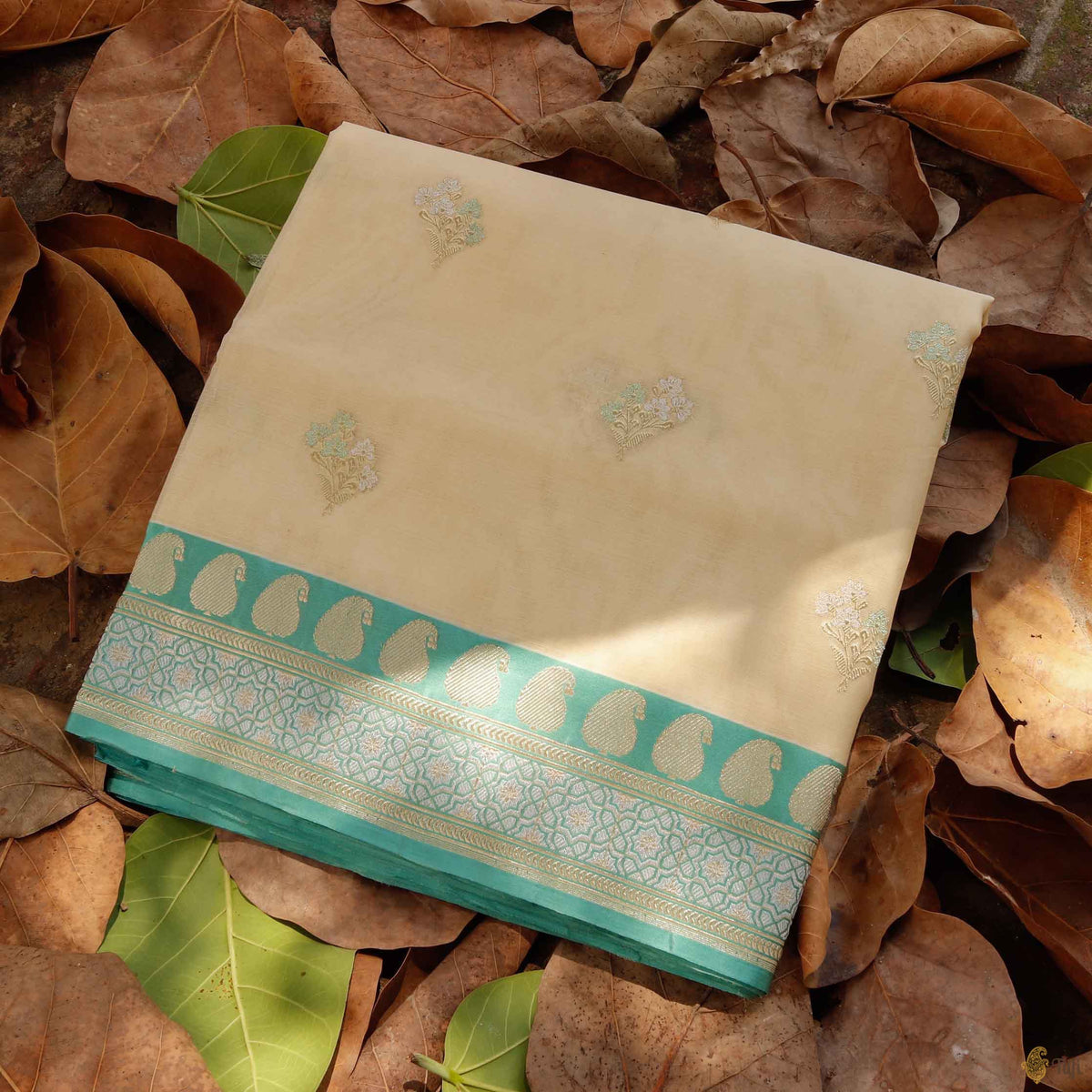 Pastel Yellow Pure Kora Silk Banarasi Handloom Saree