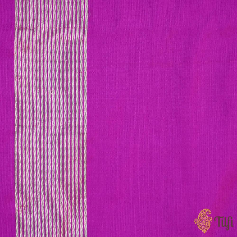 Magenta Pink Pure Katan Silk Banarasi Handloom Saree