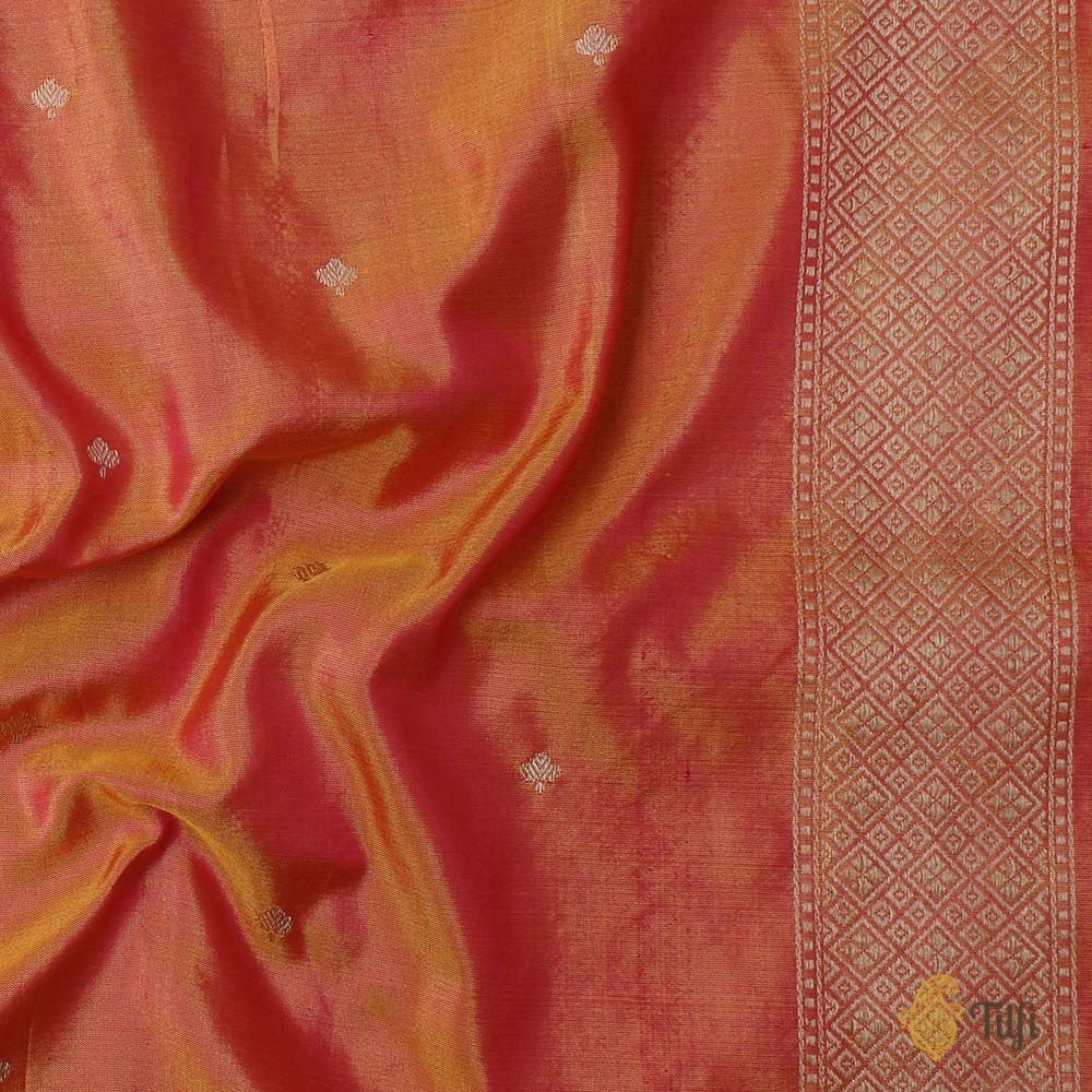 Tussar Colour Pure Kora Silk Banarasi Handloom Saree
