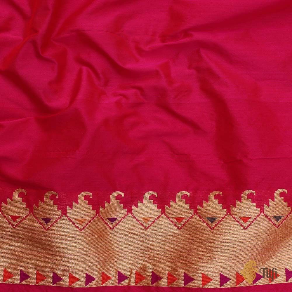 Gold Pure Katan Silk Banarasi Handloom Saree