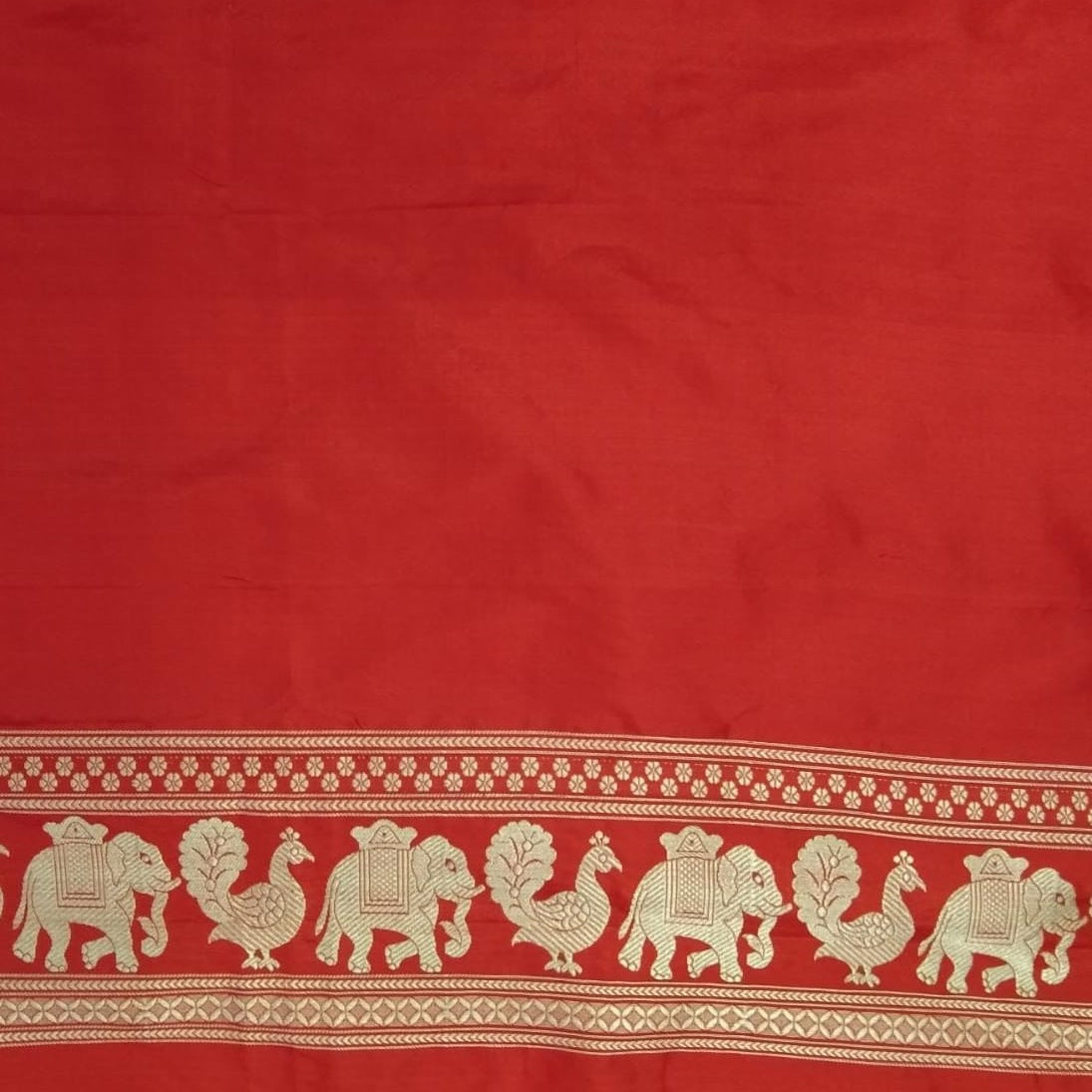 Pre-Order: Red Pure Katan Silk Banarasi Shikaargah Handloom Saree