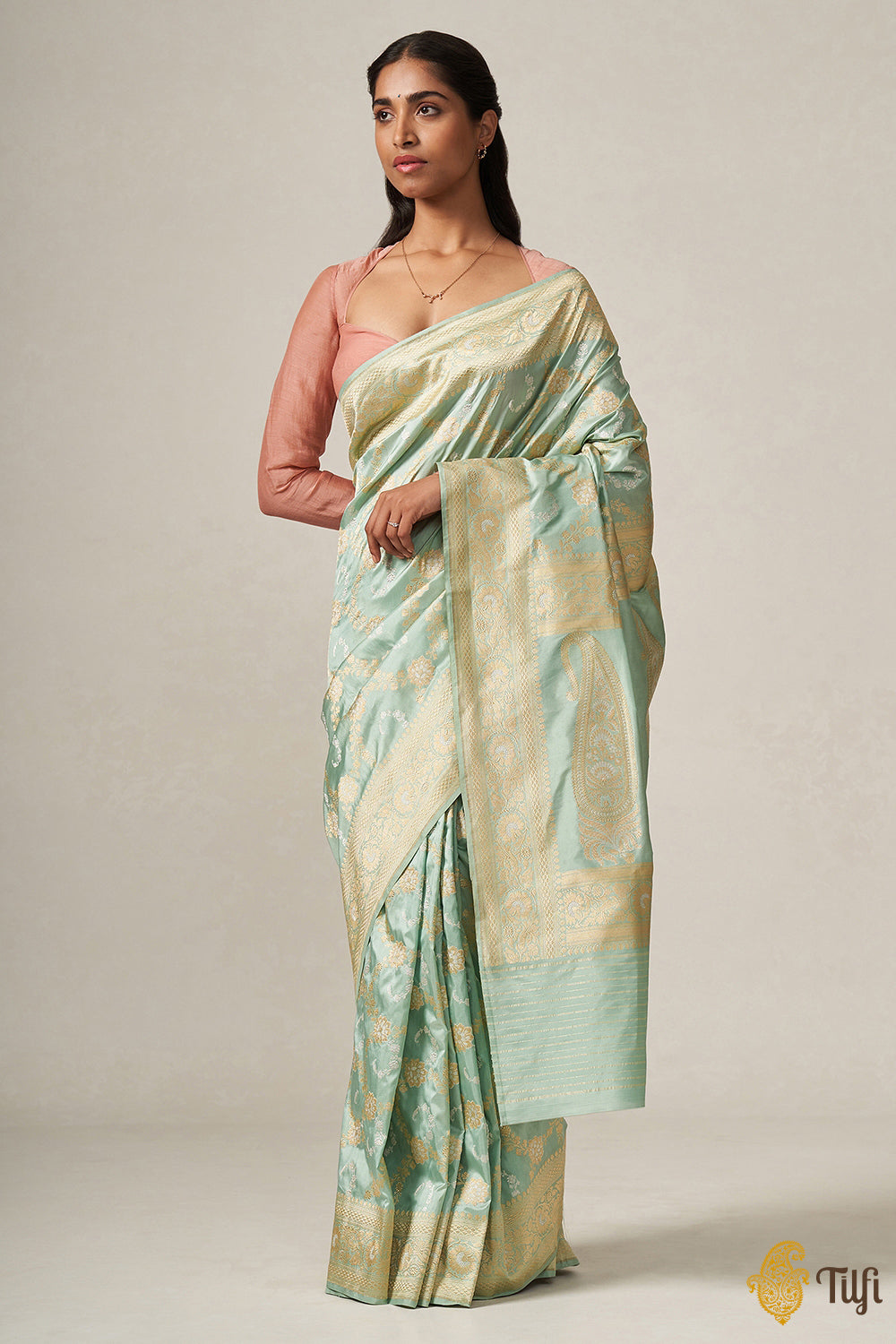 Designer Silk Saree with Price Pastel Blue Colour