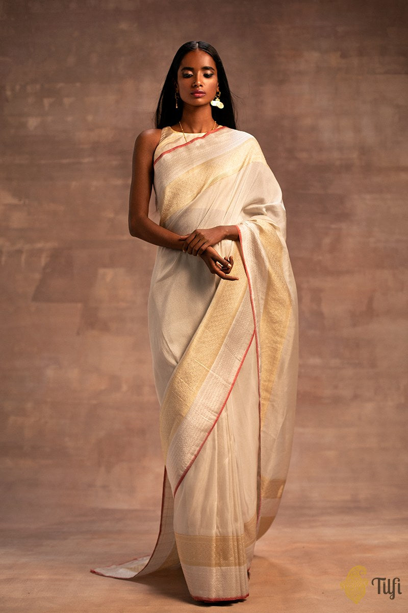 Banarasi Tissue Silk Lawn Green Saree – Sunasa