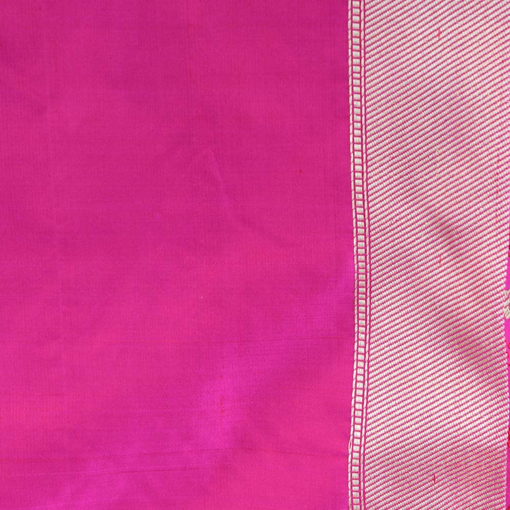 Gulabi Pink Pure Soft Satin Banarasi Handloom Saree - Tilfi