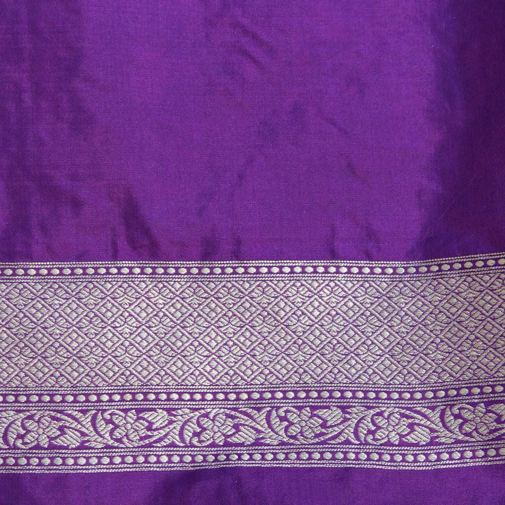 Purple Pure Katan Silk Banarasi Patola Handloom Saree